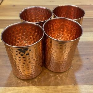 4 copper cups made in India